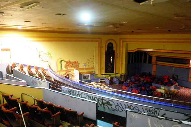 circle level balcony of former rex cinema at bedminster
