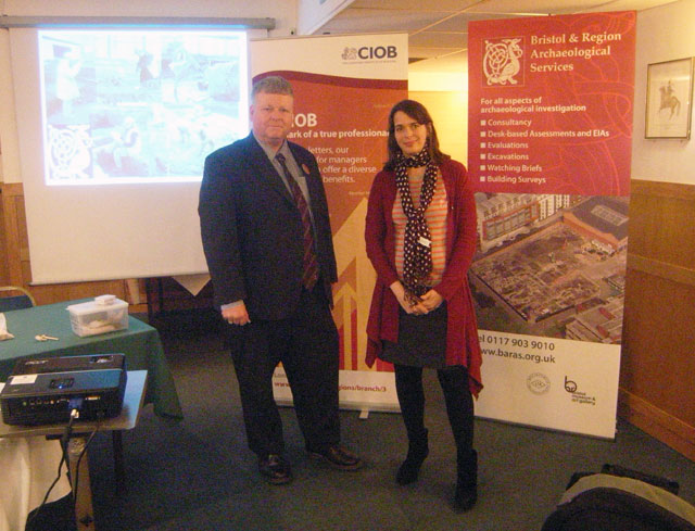 Andrew Townsend of Baras with Emma Nicholson of the Chartered Institute of Building